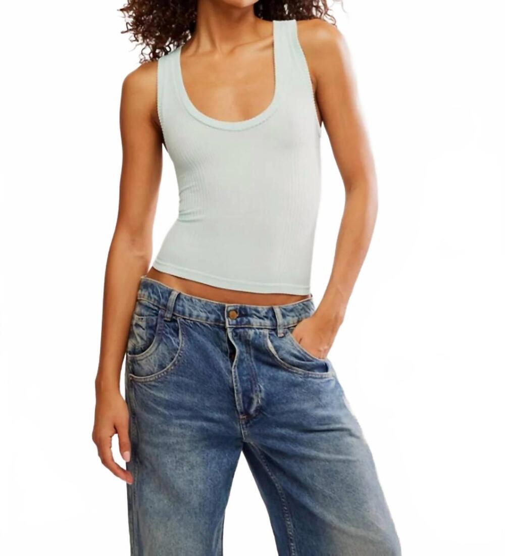 NEW FREE PEOPLE clean slate tank top in spun sugar